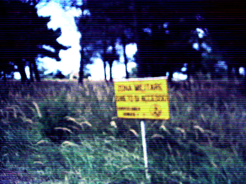 Attenzione Military Area sign